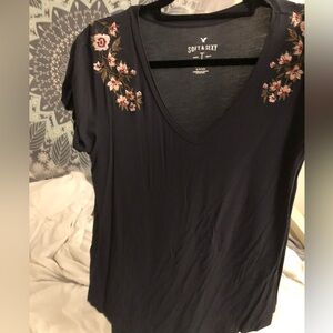 Floral soft tee